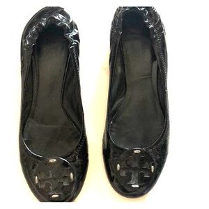 Classic Black Patent Leather Tory Burch Flats